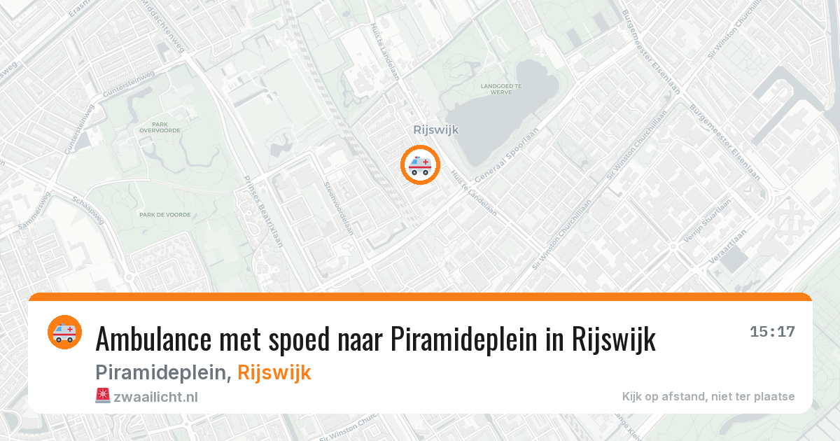 Ambulance met spoed naar Piramideplein in Rijswijk — 22 mei 2026