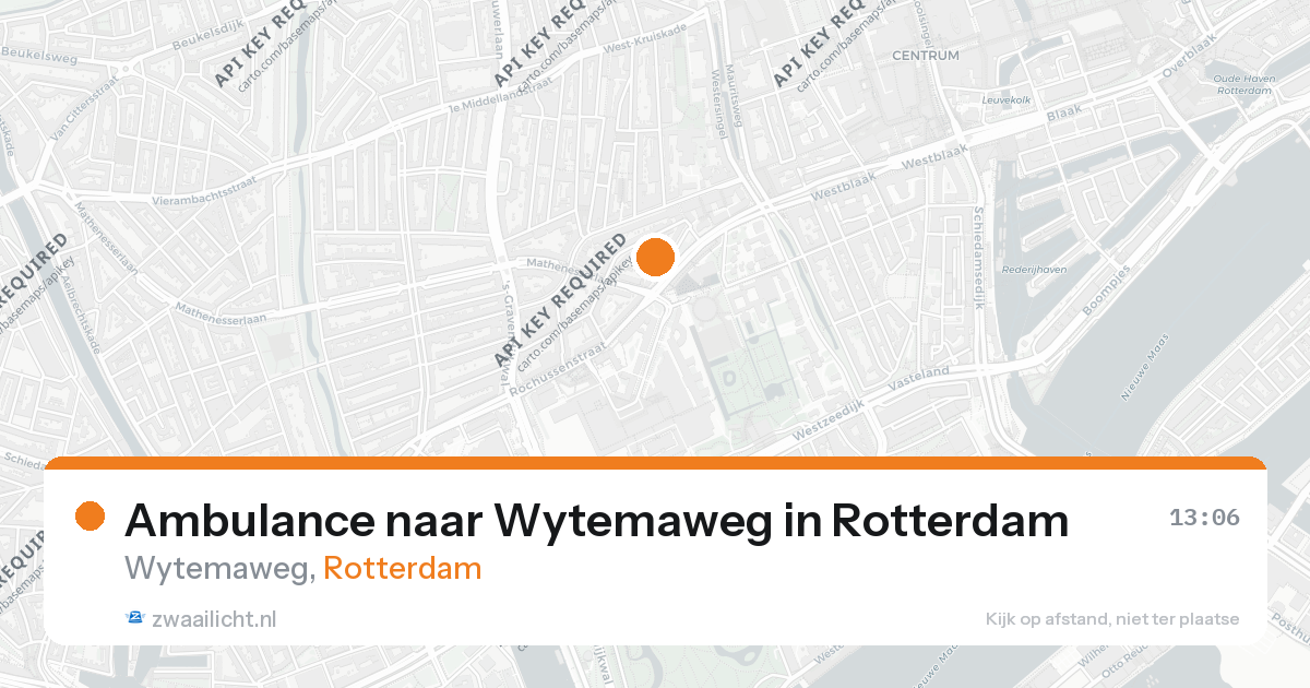 Ambulance naar Wytemaweg in Rotterdam — 26 aug 2026