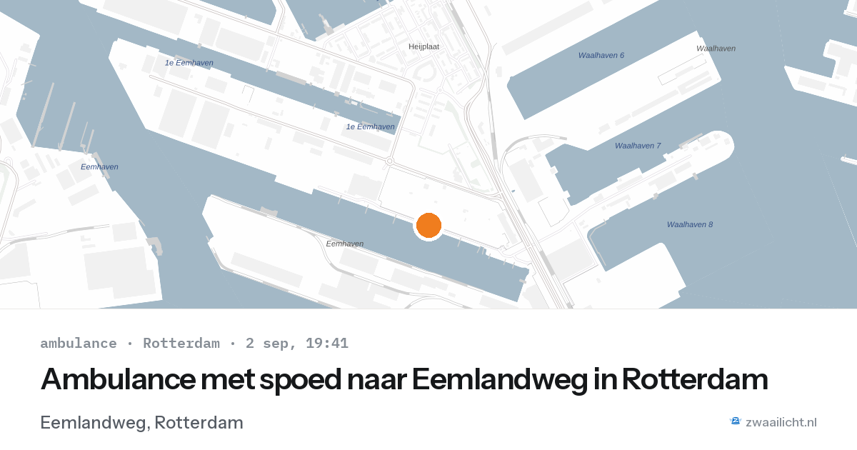 Ambulance met spoed naar Eemlandweg in Rotterdam — 2 sep 2026
