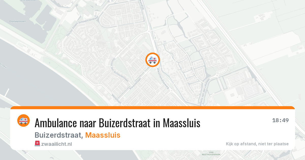 Ambulance naar Buizerdstraat in Maassluis — 13 aug 2026