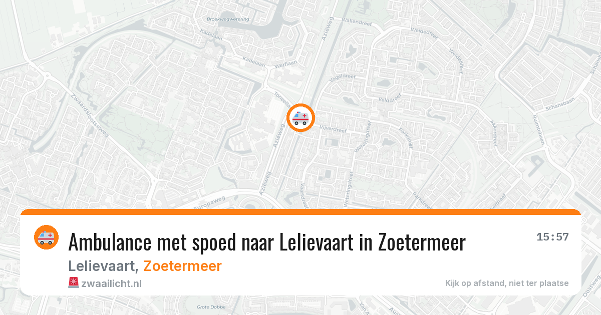 Ambulance met spoed naar Lelievaart in Zoetermeer — 4 apr 2026