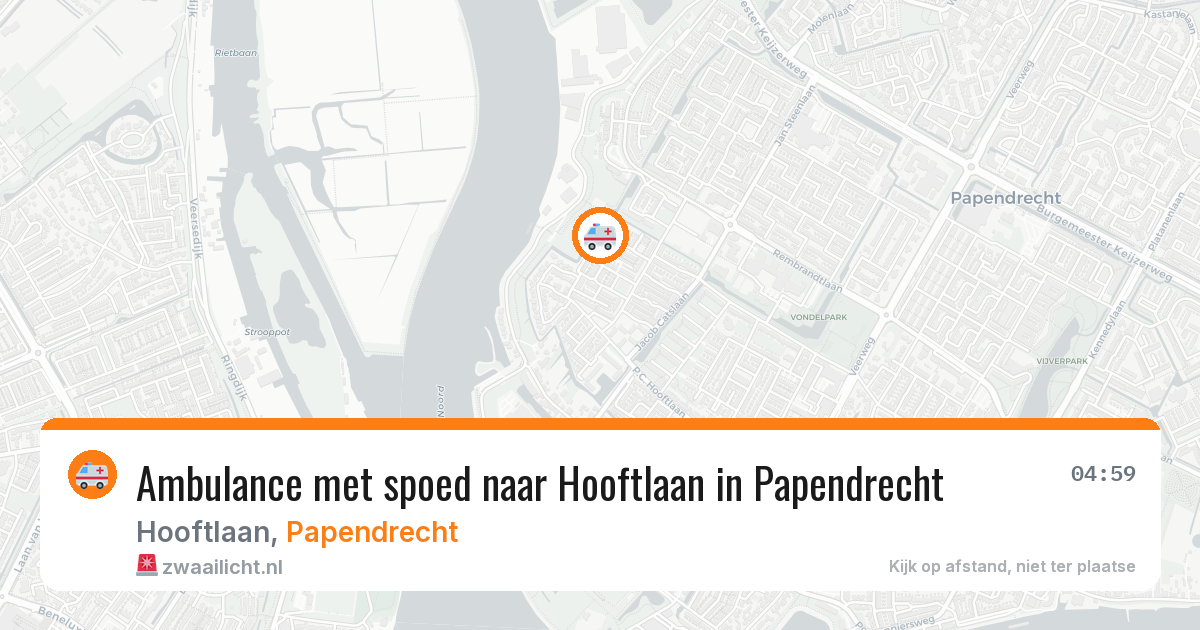 Ambulance met spoed naar Hooftlaan in Papendrecht — 1 mei 2026