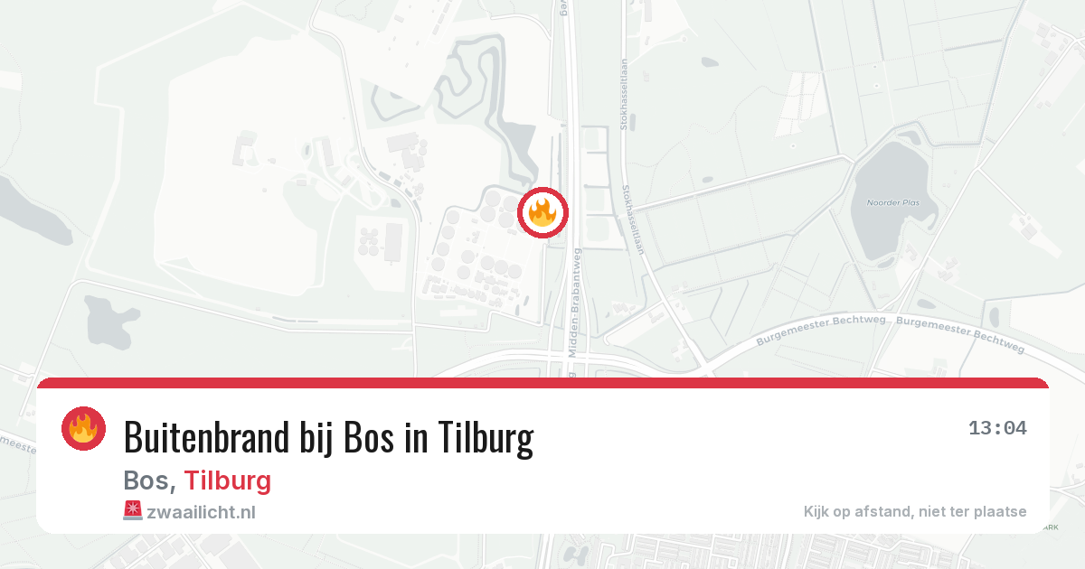 Buitenbrand bij Bos in Tilburg — 7 apr 2026