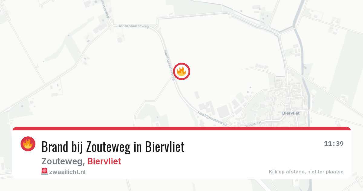 Brand bij Zouteweg in Biervliet — 27 mei 2026