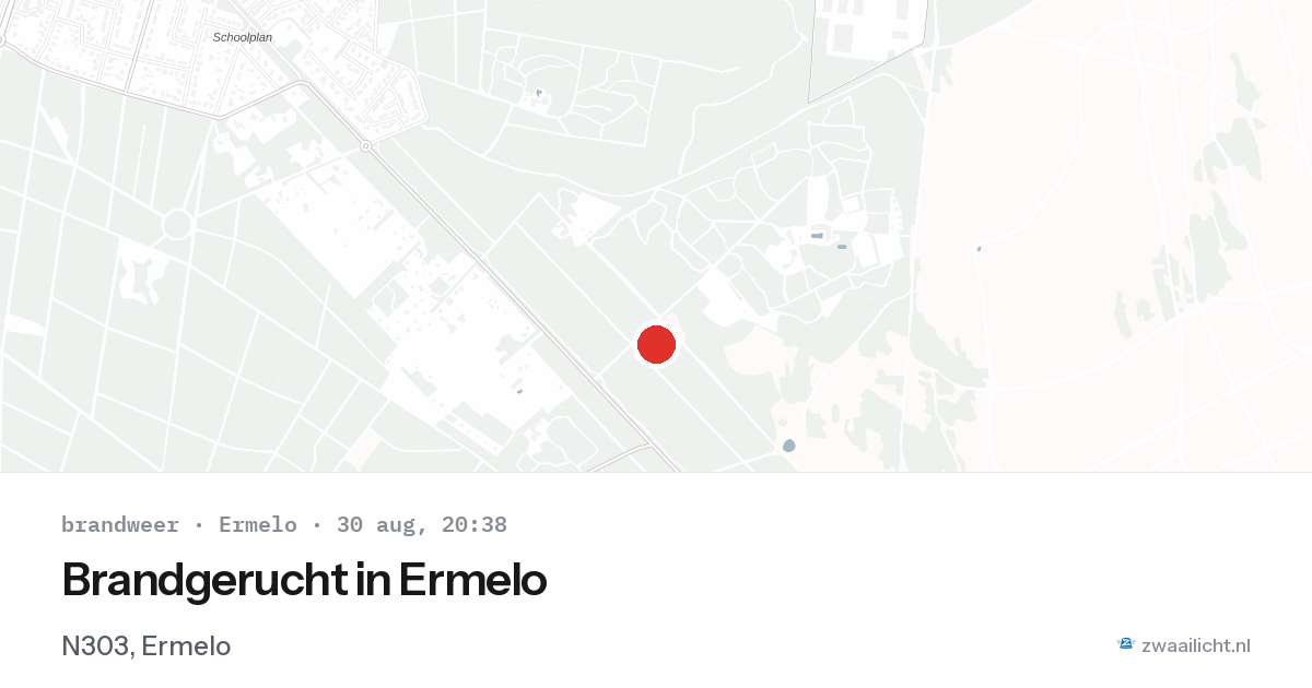 Brandgerucht in Ermelo — 30 aug 2026