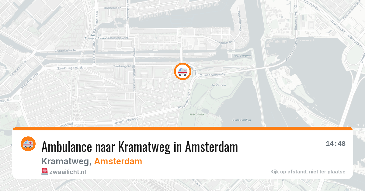 Ambulance naar Kramatweg in Amsterdam — 22 mei 2026