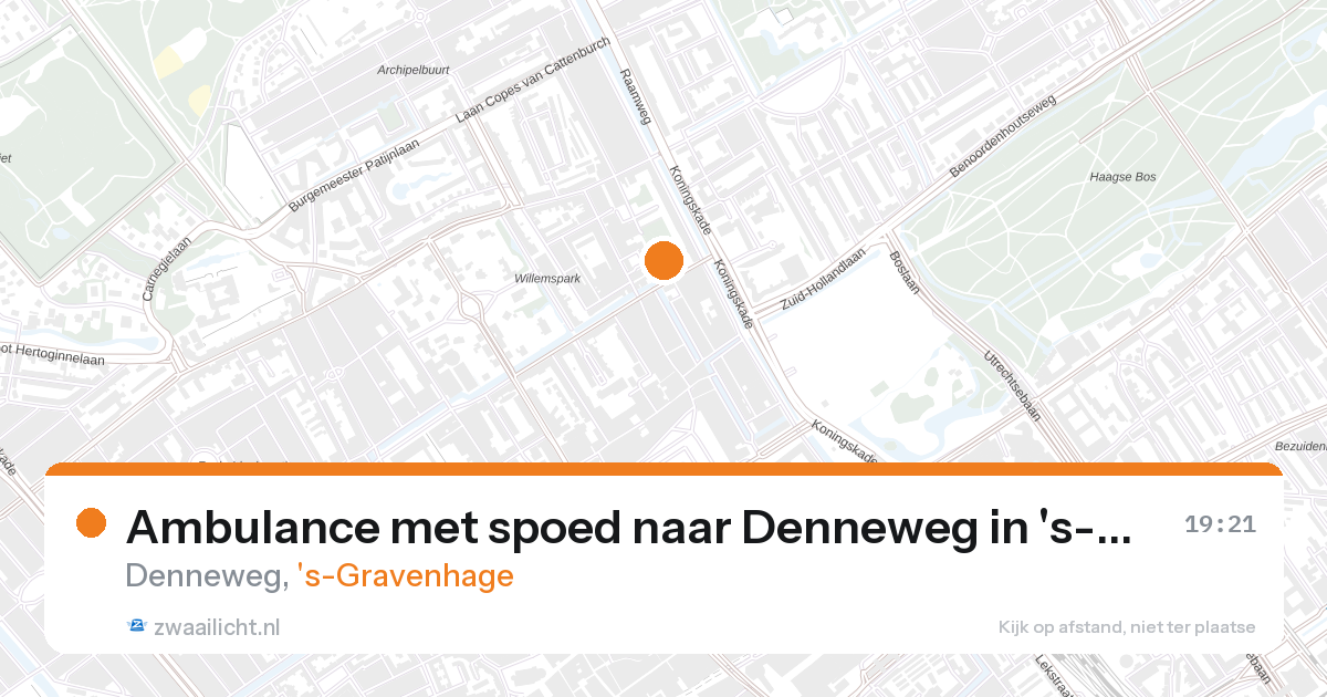 Ambulance met spoed naar Denneweg in 's-Gravenhage — 27 aug 2026