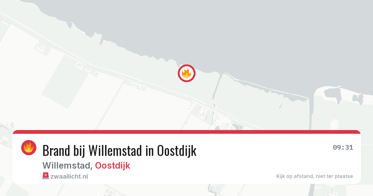 Brand bij Willemstad in Oostdijk — 28 jun 2026