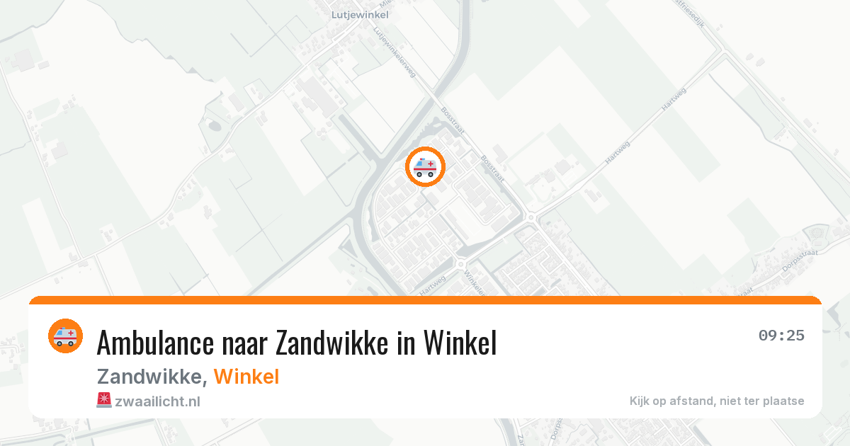 Ambulance naar Zandwikke in Winkel — 19 mrt 2026