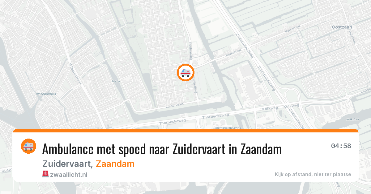 Ambulance met spoed naar Zuidervaart in Zaandam — 4 apr 2026