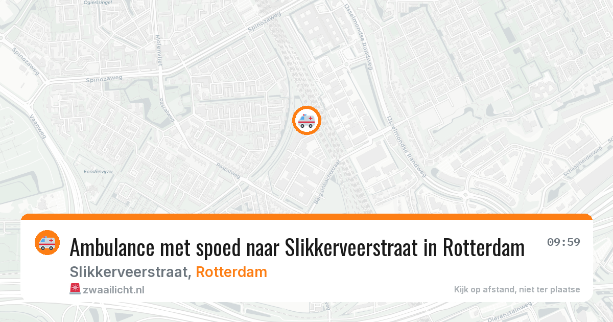 Ambulance met spoed naar Slikkerveerstraat in Rotterdam — 17 jun 2026
