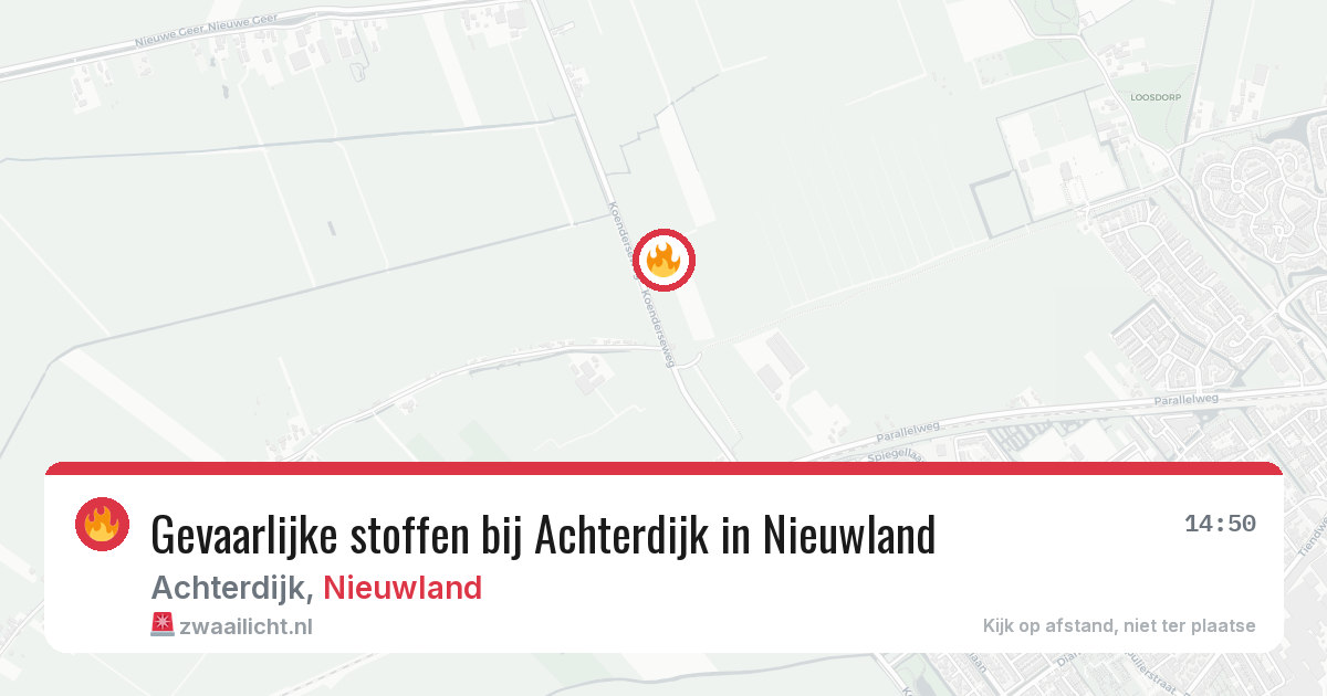Gevaarlijke stoffen bij Achterdijk in Nieuwland — 4 jun 2026