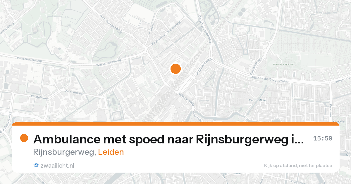 Ambulance met spoed naar Rijnsburgerweg in Leiden — 20 apr 2026