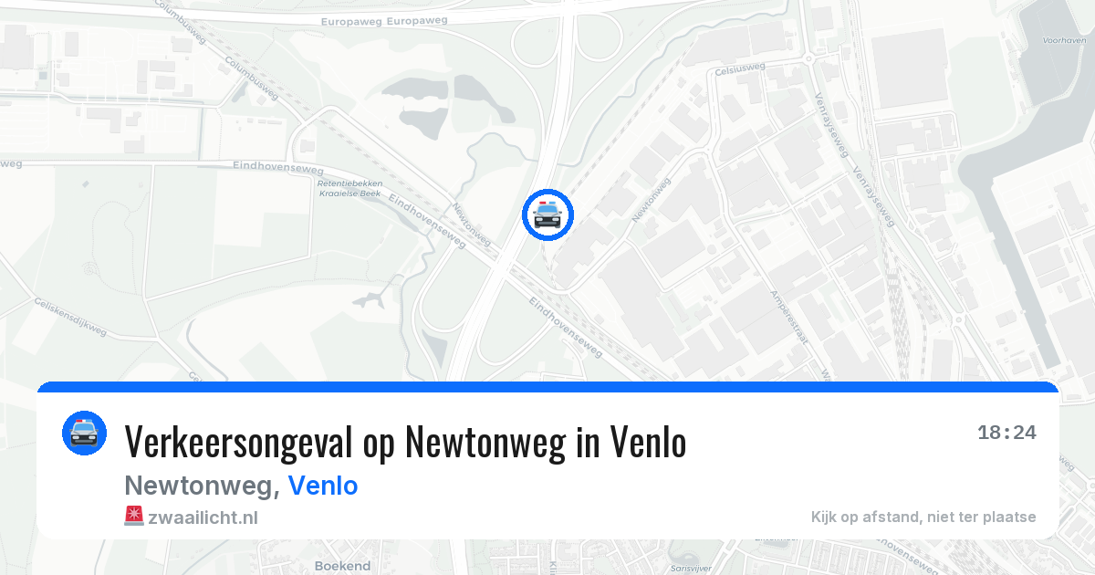 Verkeersongeval op Newtonweg in Venlo — 15 apr 2026