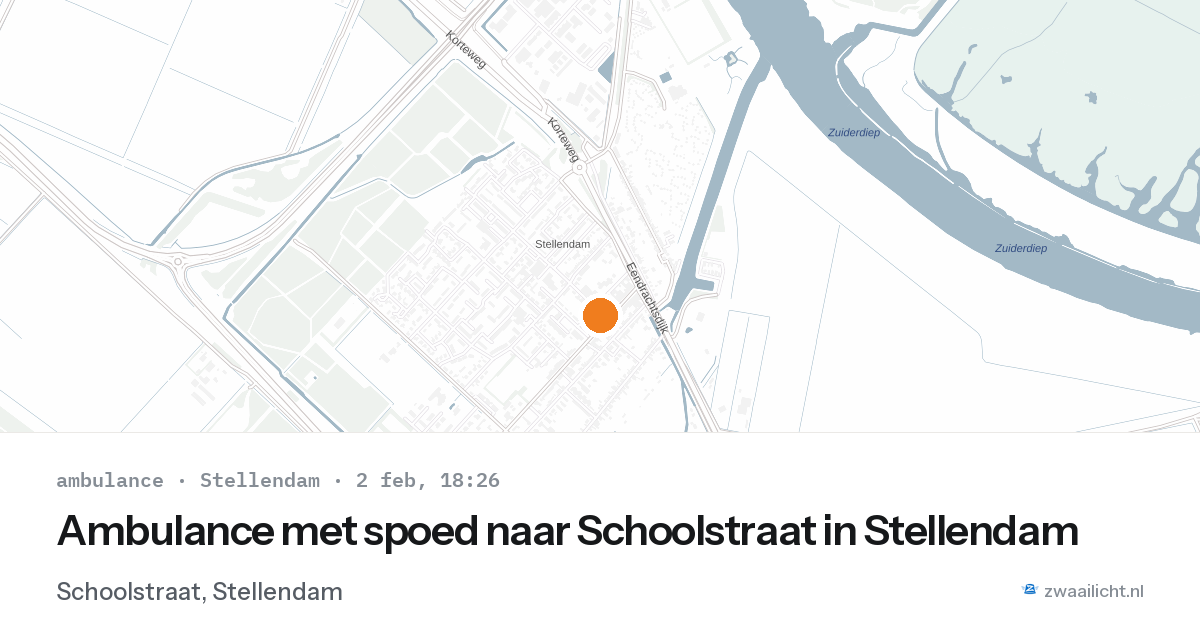 Ambulance met spoed naar Schoolstraat in Stellendam — 2 feb 2026