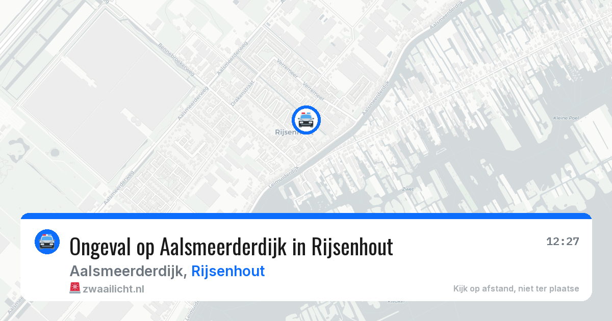 Ongeval op Aalsmeerderdijk in Rijsenhout — 10 mei 2026