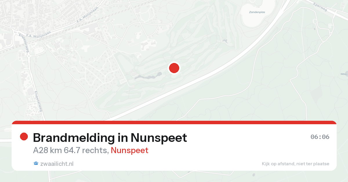 Brandmelding in Nunspeet — 19 aug 2026