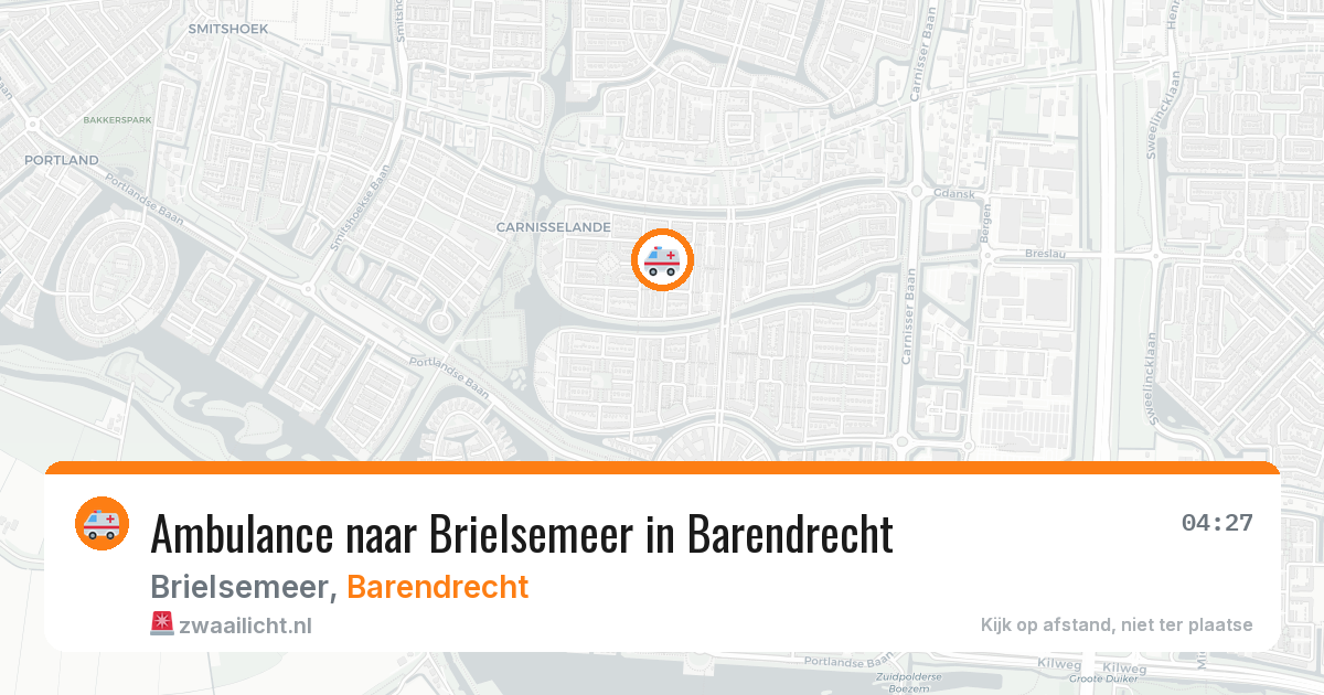 Ambulance naar Brielsemeer in Barendrecht — 15 jun 2026