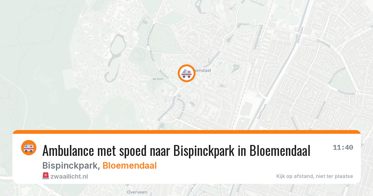 Ambulance met spoed naar Bispinckpark in Bloemendaal — 13 apr 2026