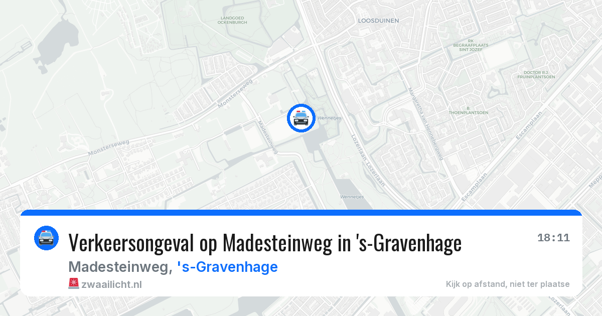 Verkeersongeval op Madesteinweg in 's-Gravenhage — 5 jul 2026