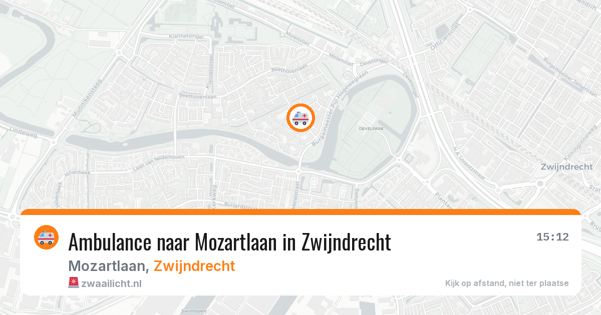 Ambulance naar Mozartlaan in Zwijndrecht — 15 mei 2026