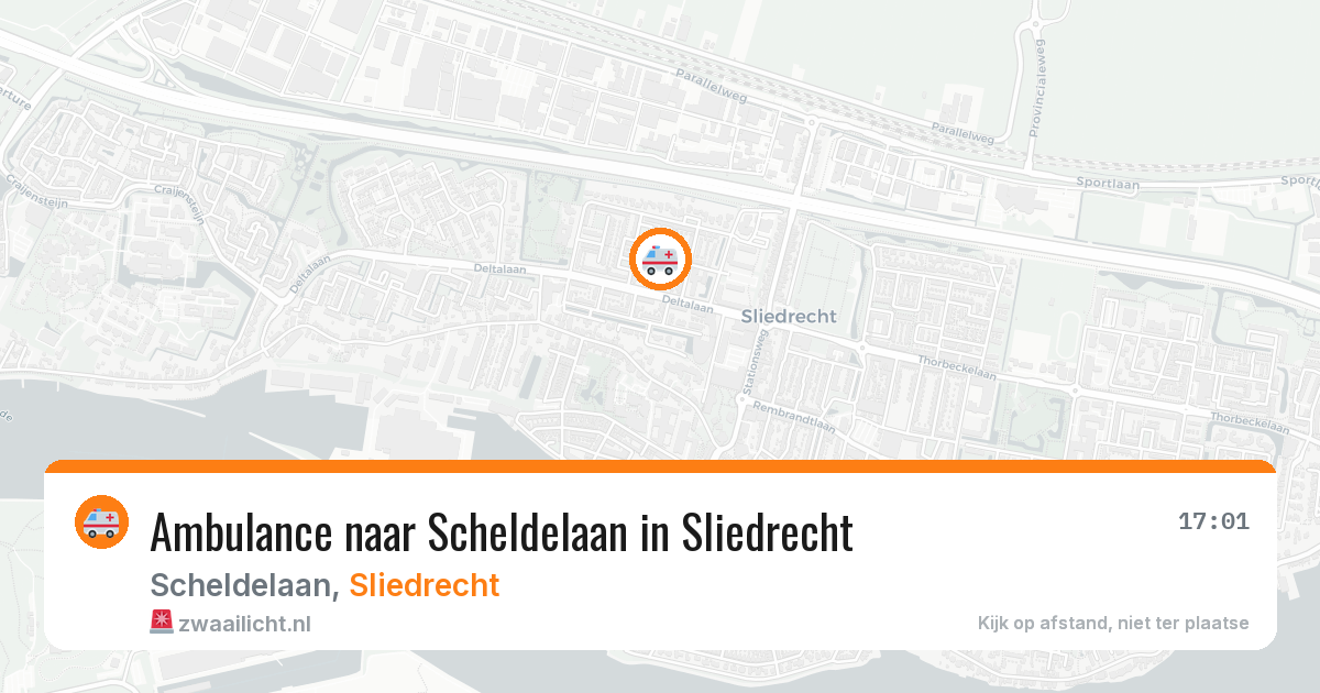 Ambulance naar Scheldelaan in Sliedrecht — 14 aug 2026