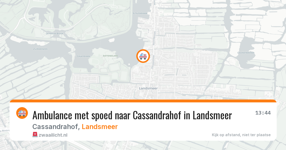 Ambulance met spoed naar Cassandrahof in Landsmeer — 20 jul 2026