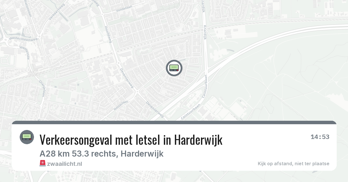 Verkeersongeval met letsel in Harderwijk — 31 jul 2026