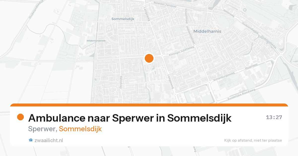 Ambulance naar Sperwer in Sommelsdijk — 17 aug 2026