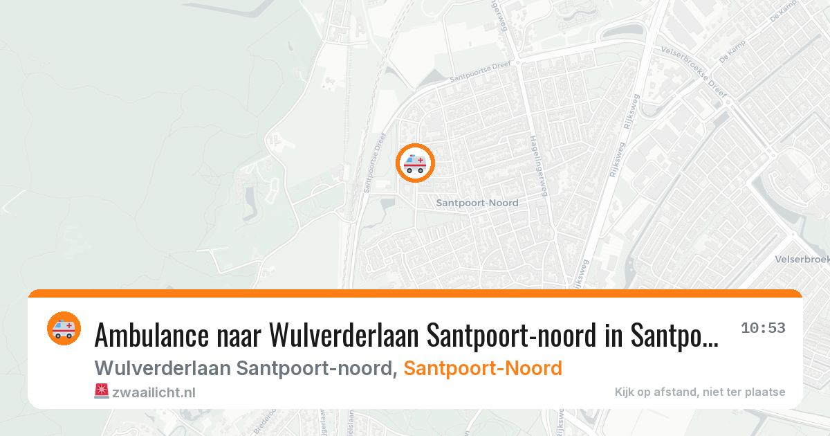 Ambulance naar Wulverderlaan Santpoort-noord in Santpoort-Noord — 10 jul 2026