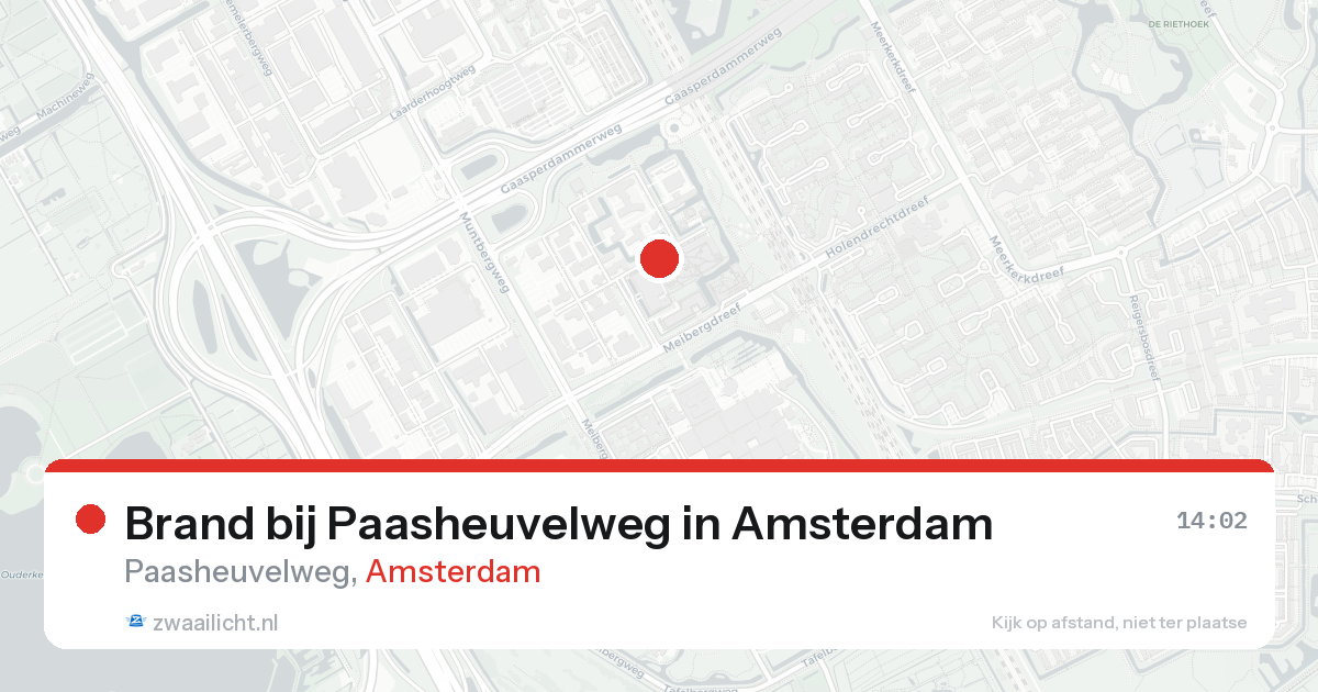 Brand bij Paasheuvelweg in Amsterdam — 23 jul 2026