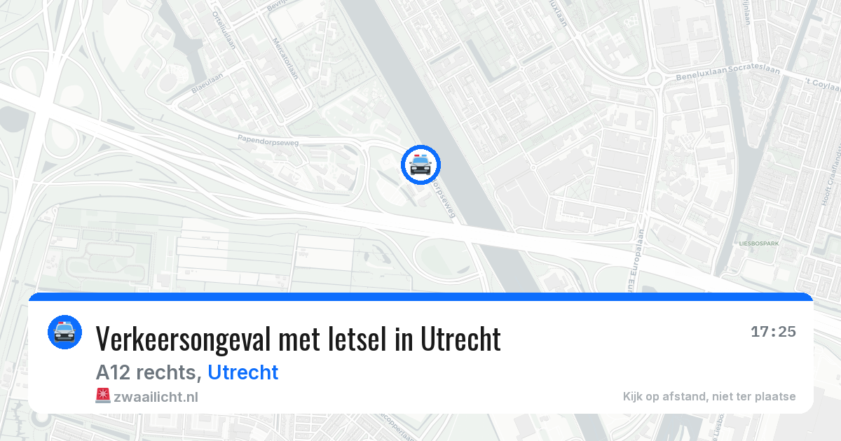 Verkeersongeval met letsel in Utrecht — 13 aug 2026