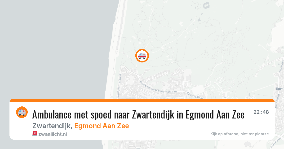 Ambulance met spoed naar Zwartendijk in Egmond Aan Zee — 10 jul 2026
