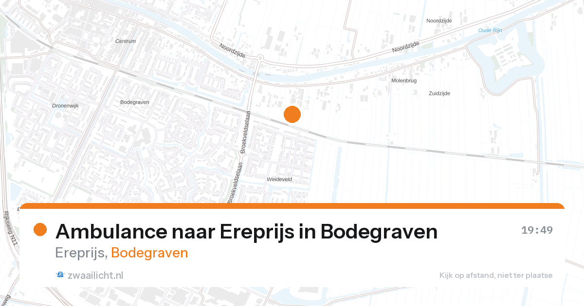 Ambulance naar Ereprijs in Bodegraven — 3 mrt 2026