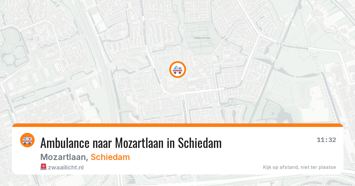 Ambulance naar Mozartlaan in Schiedam — 1 aug 2026