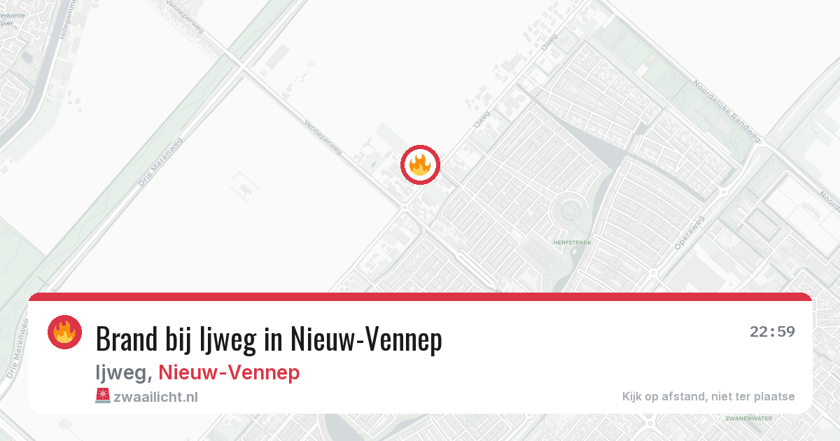 Brand bij Ijweg in Nieuw-Vennep — 19 jul 2026