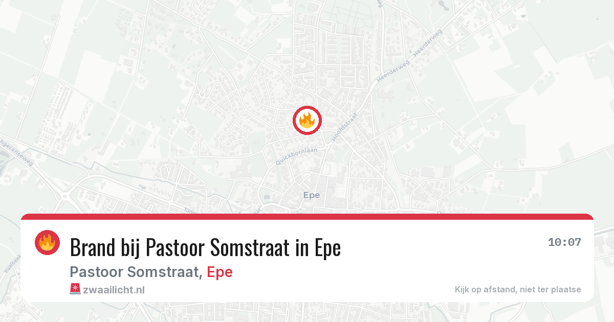 Brand bij Pastoor Somstraat in Epe — 21 jun 2026