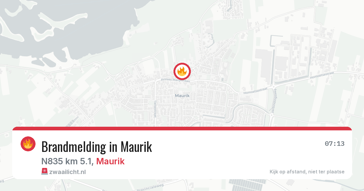 Brandmelding in Maurik — 6 aug 2026