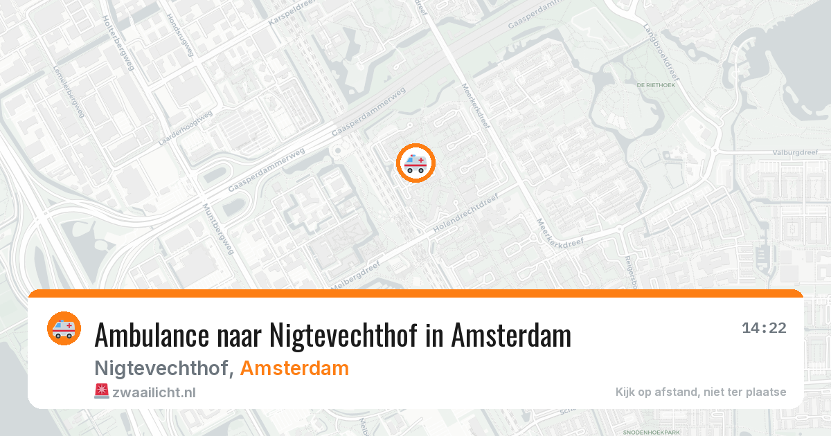 Ambulance naar Nigtevechthof in Amsterdam — 12 aug 2026