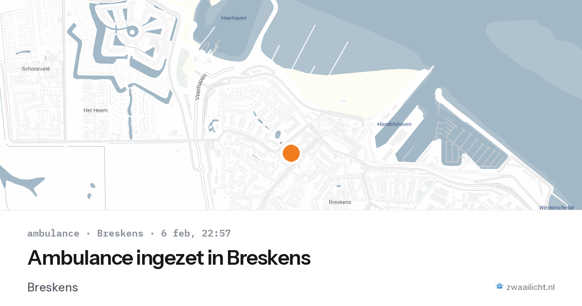 Ambulance ingezet in Breskens — 6 feb 2026