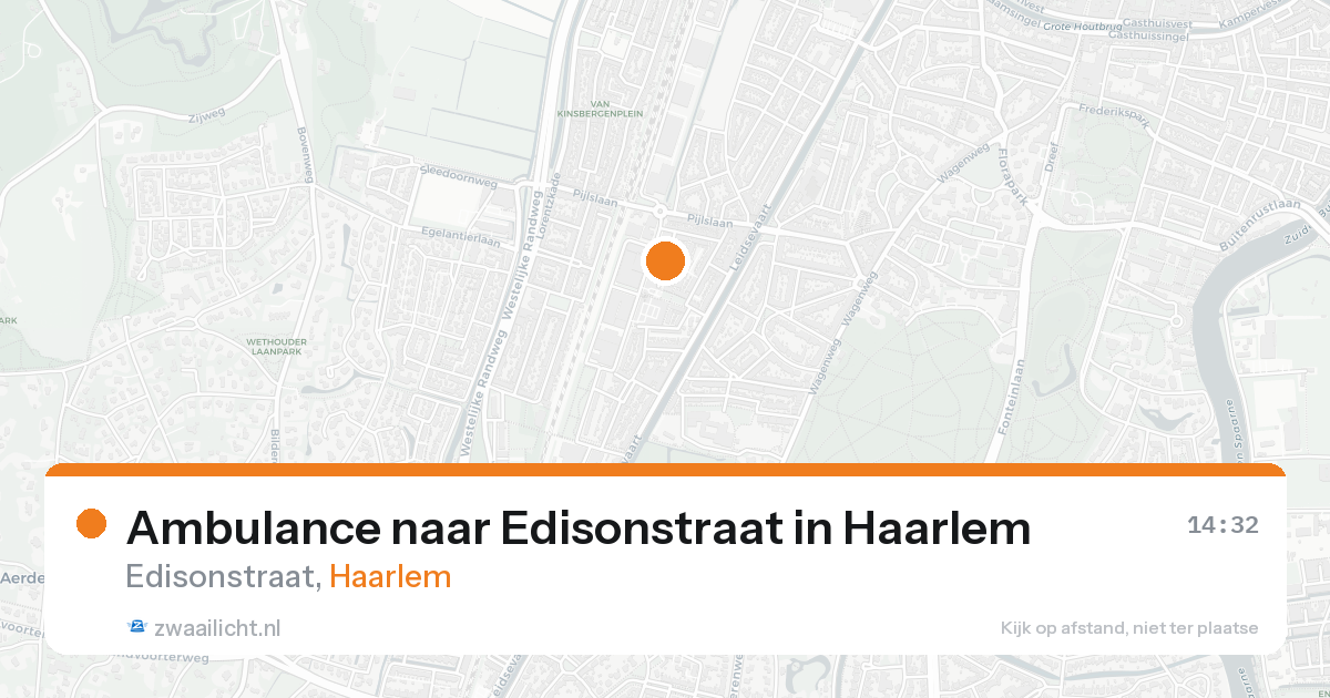 Ambulance naar Edisonstraat in Haarlem — 21 aug 2026