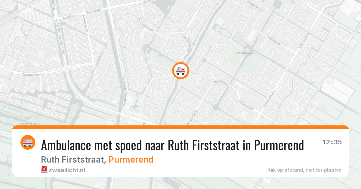 Ambulance met spoed naar Ruth Firststraat in Purmerend — 11 feb 2026