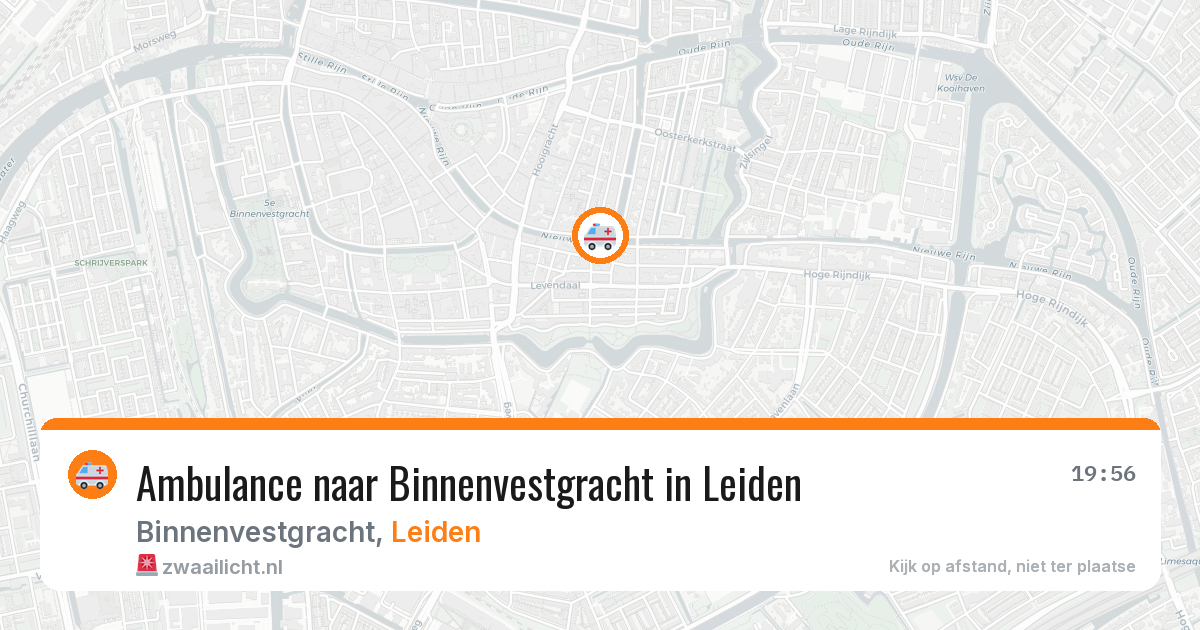 Ambulance naar Binnenvestgracht in Leiden — 26 jun 2026