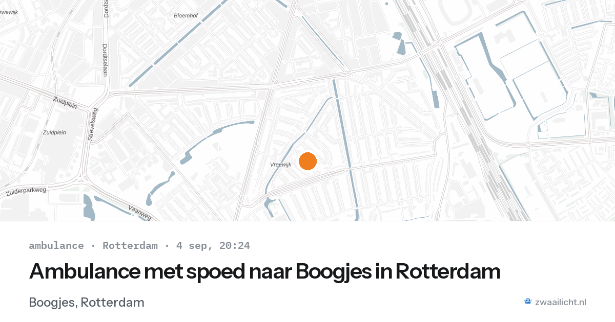 Ambulance met spoed naar Boogjes in Rotterdam — 4 sep 2026