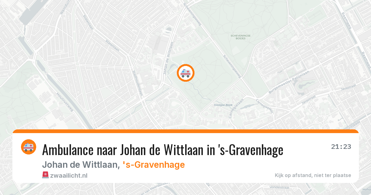 Ambulance naar Johan de Wittlaan in 's-Gravenhage — 24 mei 2026