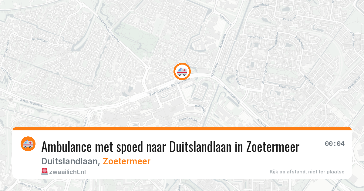 Ambulance met spoed naar Duitslandlaan in Zoetermeer — 14 apr 2026