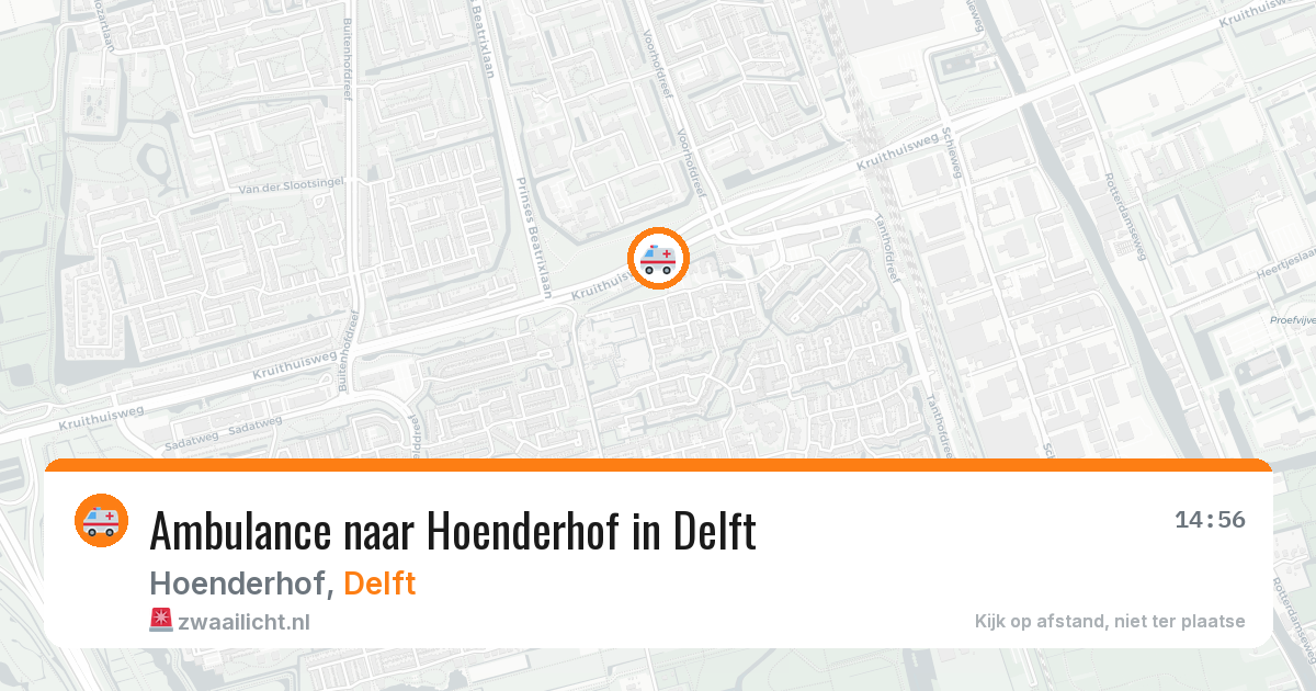 Ambulance naar Hoenderhof in Delft — 7 aug 2026