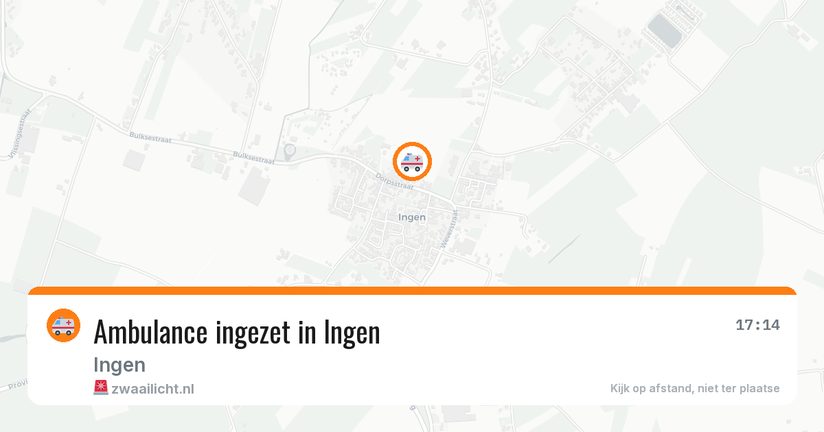 Ambulance ingezet in Ingen — 6 mei 2026