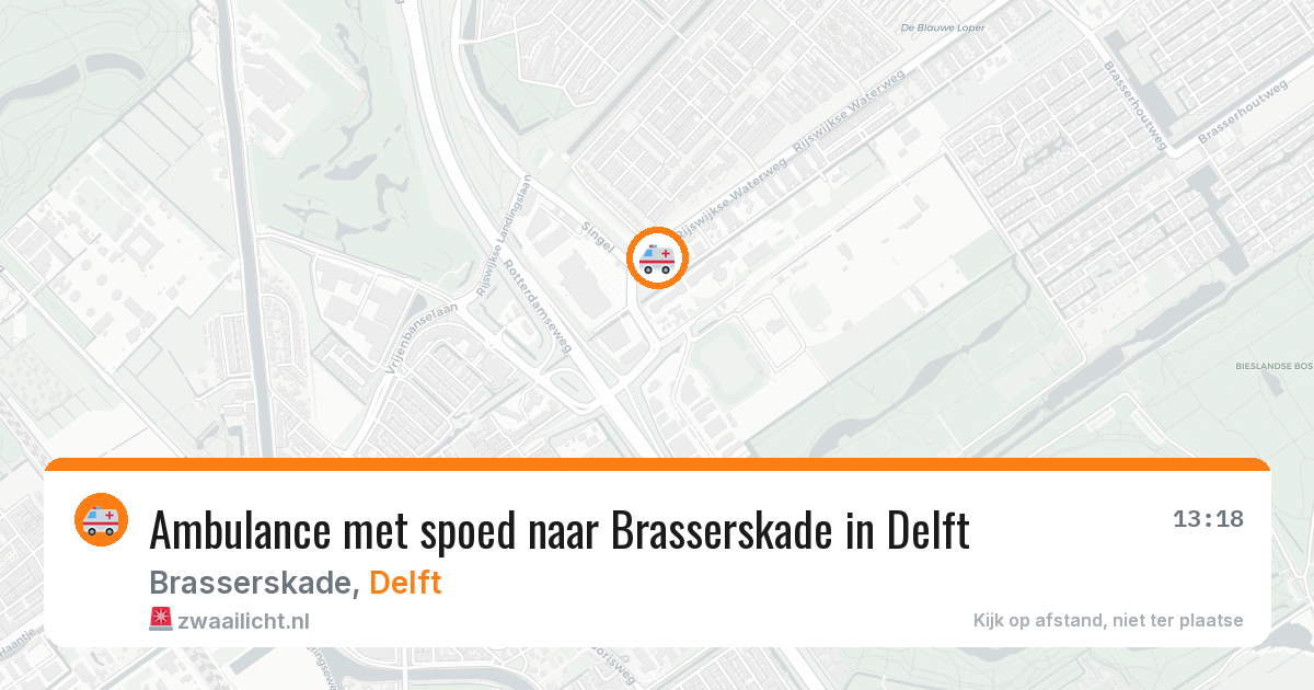 Ambulance met spoed naar Brasserskade in Delft — 3 apr 2026