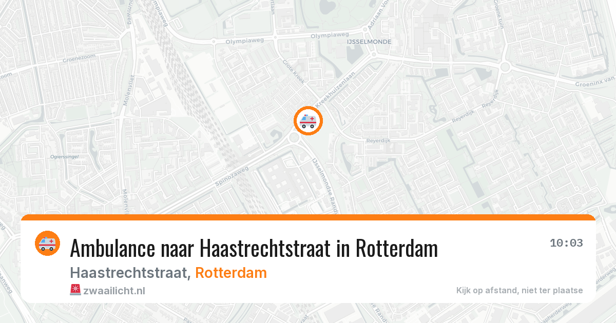 Ambulance naar Haastrechtstraat in Rotterdam — 2 jul 2026
